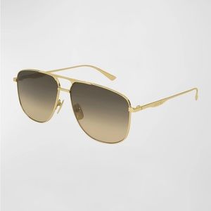 Never been worn Gucci Aviators in gold